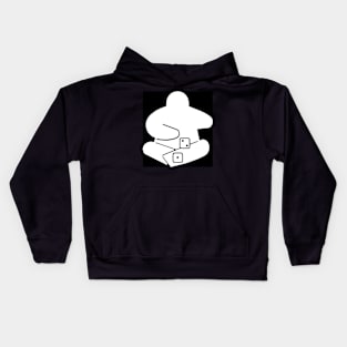 Meeple Rolling Dice Kids Hoodie